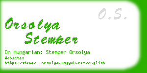 orsolya stemper business card